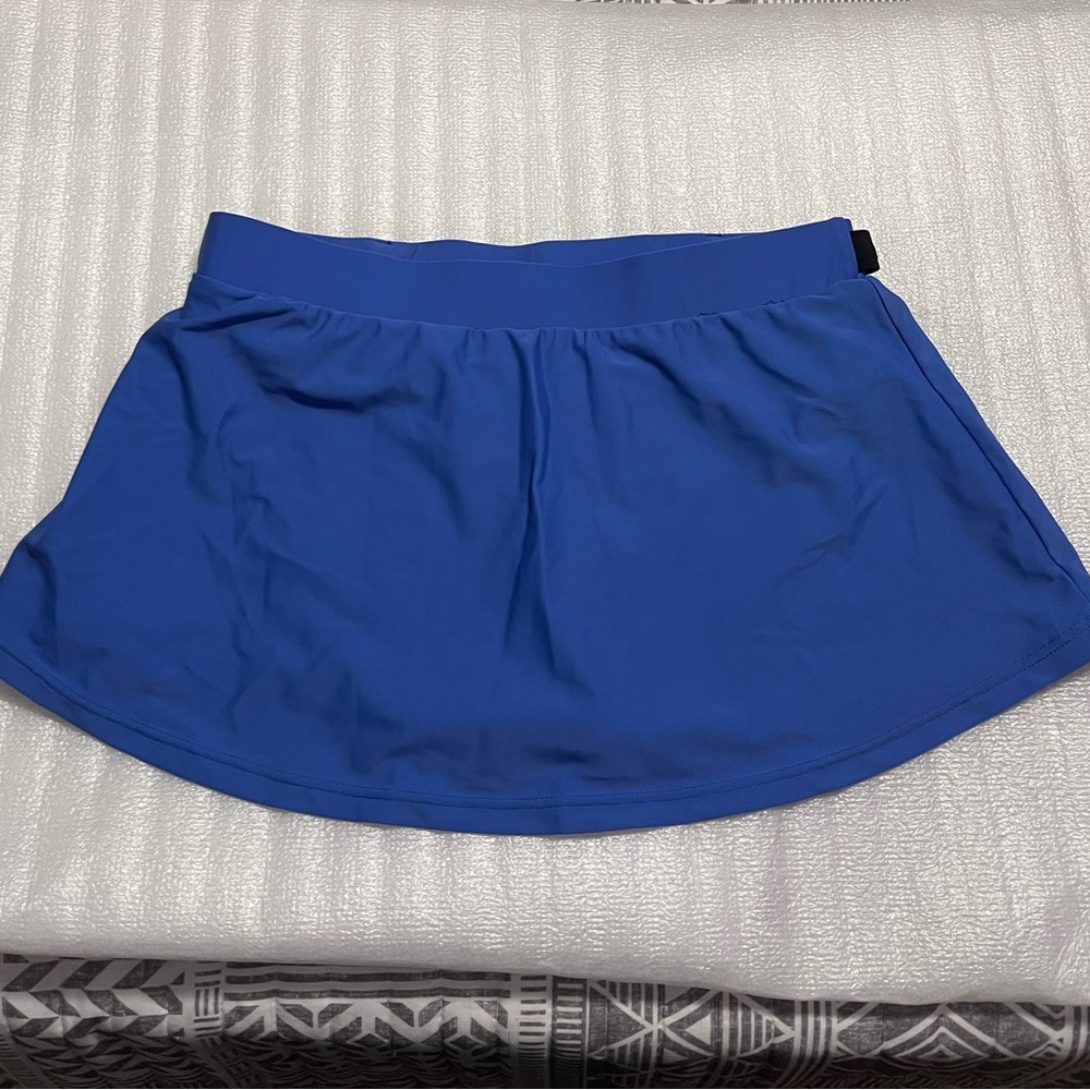 Free Country Size Small (4/6) Women’s Swim Skirt Blue with Black Belt - Picture 12 of 12